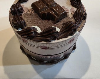 Molinillo de hierbas para pastel de chocolate – Molinillo de especias de aleación de zinc de 55 mm, tapa magnética de 4 capas.