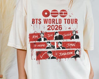 Bts World Tour 2026 Shirt, Kpop Bts T Shirt, BTS Concert Tee, BTS Fan Gift, Jungkook Jimin RM Jin Suga V Jhope Shirt, Army Kpop Shirt