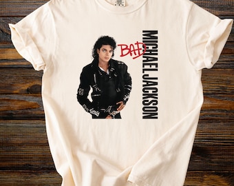 Michael Jackson Bad Comfort Colors Shirt, MJ Vintage Graphic Tee, King of Pop 80s Music Shirt, Retro Michael Jackson Shirt, Unisex Fan Gift