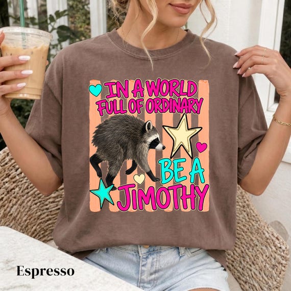 Be a Jimothy Shirt, Viral Jimothy Raccoon Shirt, Seattle Viral Comfort Colors Shirt, Trash Panda Tee, Short King Jimothy, Cute Baby Raccoon