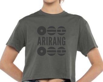 BTS World Tour Arirang Concert Crop Top, ARMY Gift, Bangtan 2026 Concert Tee, Merch Gift for Kpop Fan, Bts Comeback Crop Top, Arirang Crop