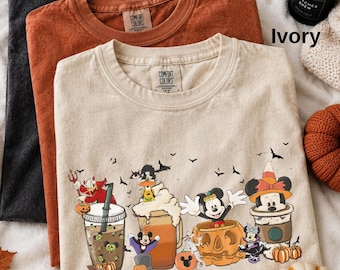 Comfort Colors Disney Halloween Shirt, Mickey Minnie Halloween Matching Trip Tee, Spooky Disney Shirt, Fall Vacation Tee