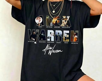 Camiseta de la gira de Alex Warren 2026, camiseta gráfica Comfort Colors, camiseta de música vintage, merchandising de Alex Warren, regalo para fans del cantante pop, camiseta estética de álbum
