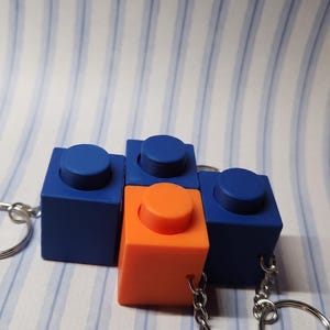 3D Printed Building Block Fidget Keychain | Nostalgic Toy Brick Keyring, Bag Charm