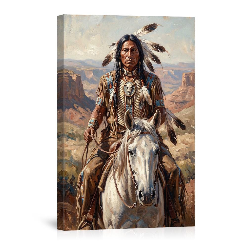 Western American Indian Painting - Etsy