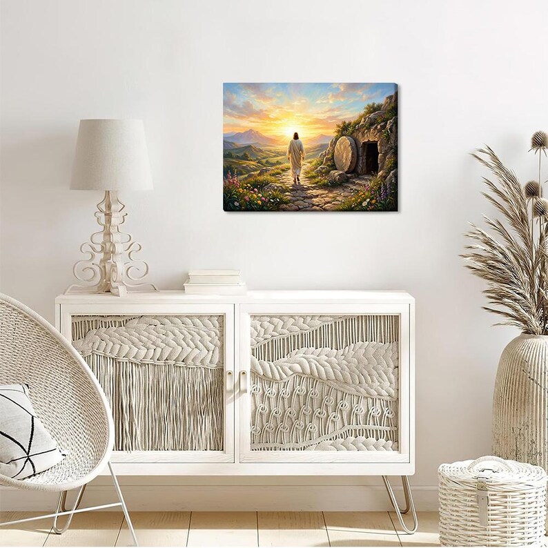 Jesus Christ Resurrection Canvas Print, Empty Tomb Wall Art, Christian ...