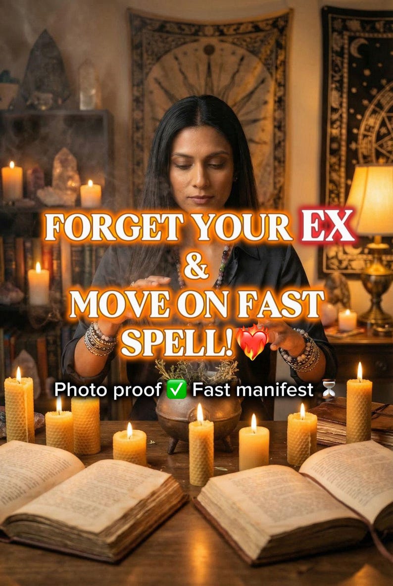 Forget Your Ex Spell for emotional healing and moving on after breakup, spiritual ritual with candles for cord cutting, attachment release, heartbreak healing and love recovery