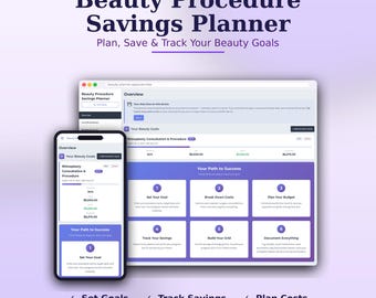Cosmetic Surgery Planner – Beauty Procedure Savings Tracker & Cost Estimator | Offline Digital Download