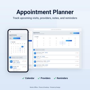 Medication Tracker | Family Health Organizer App for Medical Records, Appointments & Phone Reminders image 4