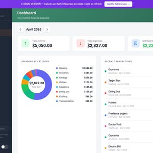 Digital Budget Planner – Personal Finance & Expense Tracker App | Offline Money Manager, Instant Download