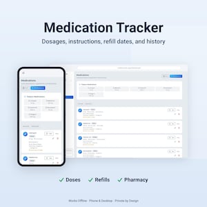 Medication Tracker | Family Health Organizer App for Medical Records, Appointments & Phone Reminders image 3