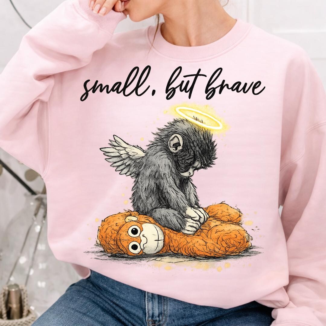 Sad Angel Monkey PNG, Crying Plush Toy Illustration, Emotional Meme ...