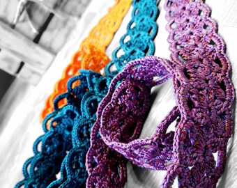 USA Handmade Crochet Belt,  Lace Statement Waist Belt, Modern Western Style Accessory, Ships from US
