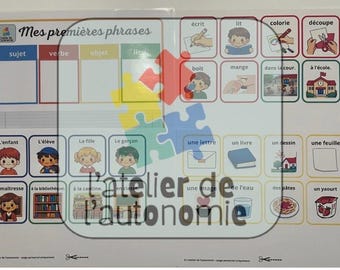 Mes premières phrases / thème école / format numérique PDF