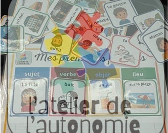 Mes premières phrases thème vacances / format numérique PDF