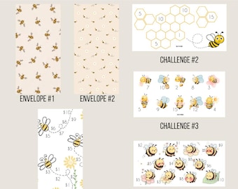 Busy Bee Savings Challenge | Bee Budget Challenge | Cash Stuffing Savings Tracker