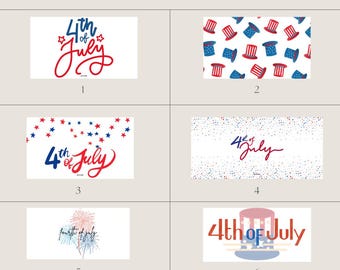 Fourth of July Matte Vellum Holiday Envelopes