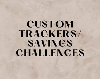 Custom Trackers, Savings Challenges, Envelopes, & Inserts