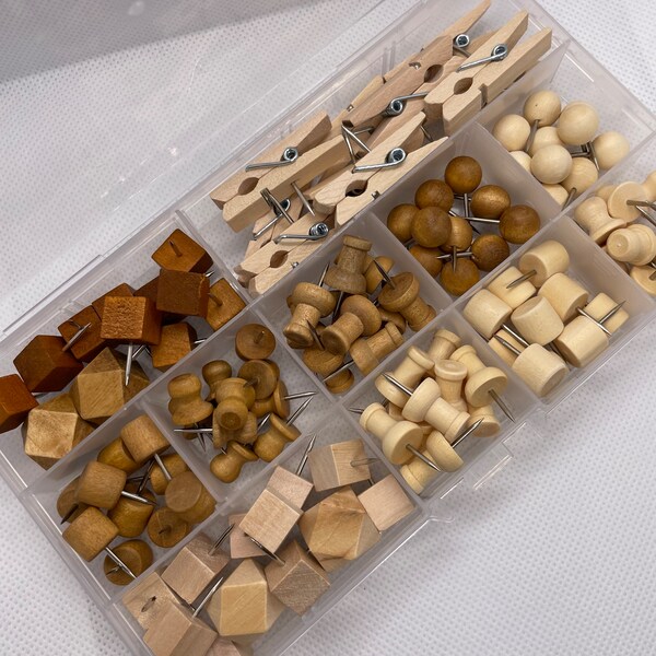 Wooden Push Pins Etsy