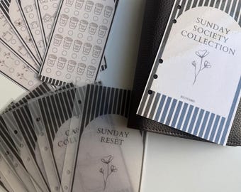 Sunday Society Collection | Cash Stuffing Bundle | A6 Budget Binder Accessories | Savings Challenge Set |