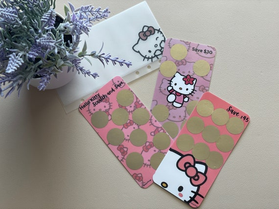 Scratch off Kitty Savings Challenges & Envelope
