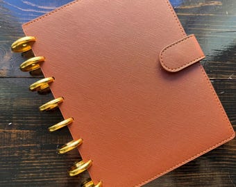Half Letter Faux Leather Disc-Bound Planner Cover | Budget & Planner Accessories
