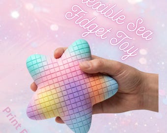 Estrella de mar flexible STL / Juguete antiestrés para impresión 3D / Estrella de mar articulada / Estrella de mar kiwi STL / Estrella de mar STL / Juguete articulado imprimible en 3D