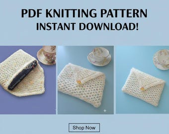 Chunky Knit Book Sleeve Pattern – Seed Stitch Cozy (PDF Pattern)