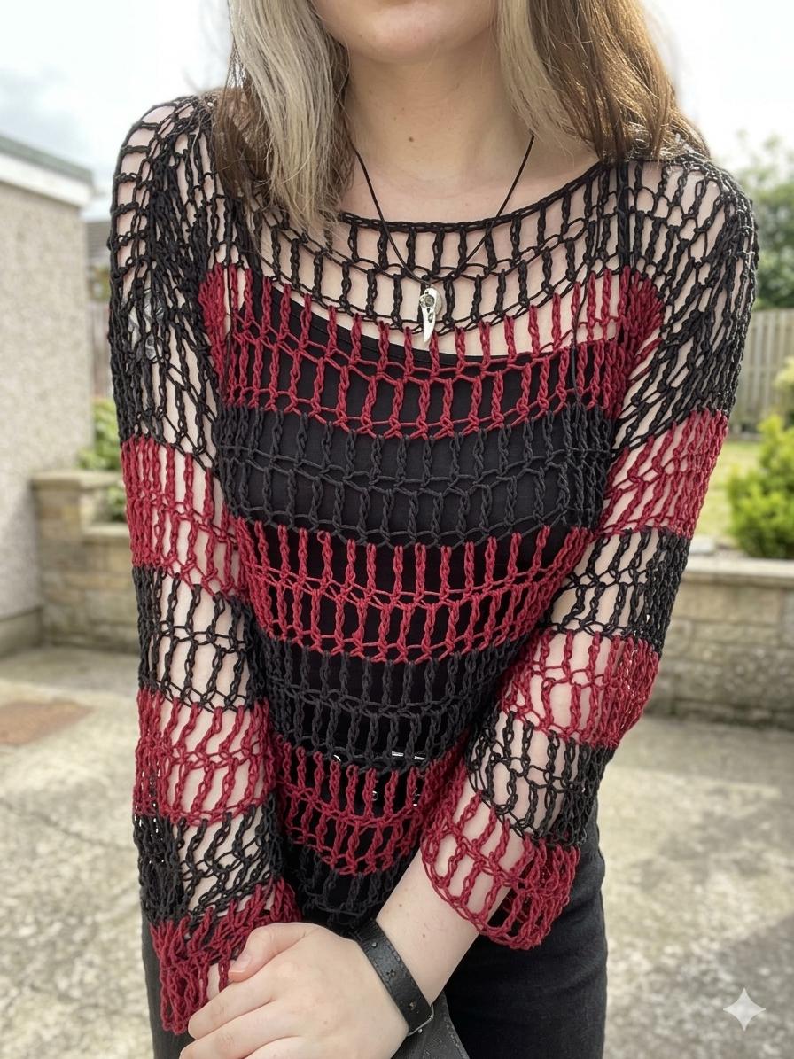 Fishnet Sweater - Etsy