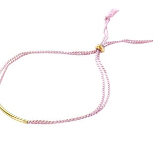 Pink String Bracelet, Rope Bracelet, BFF Adjustable Knot Bracelet ...