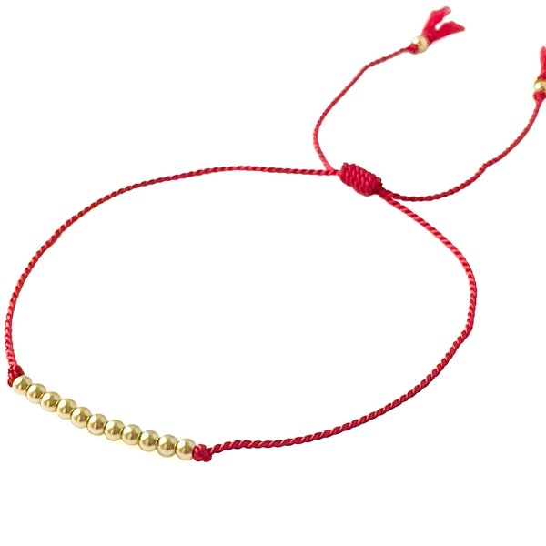 Red String Bracelet, Lucky Bracelet, Red String of Fate, Good Luck Bracelet, Red Thread Bracelet, Rope Bracelet, Adjustable Cord Bracelet