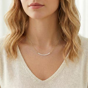 White Freshwater Pearl Petite Choker Necklace: 16 Inch Length