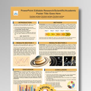Plantilla de póster científico A0 / PowerPoint editable Investigación académica Medicina STEM / Doctorado Universidad Conferencia Imprimible
