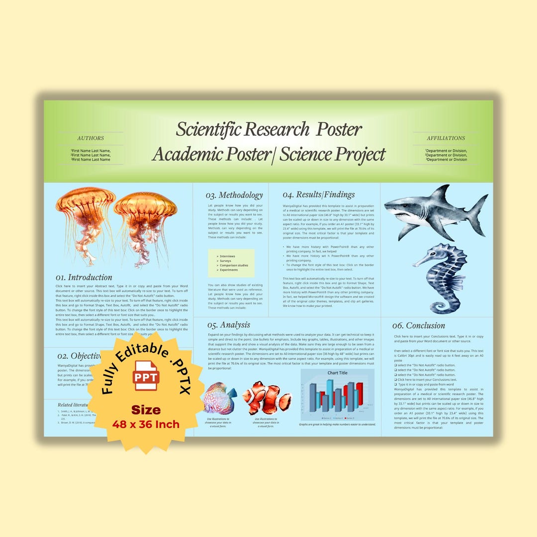 Academic Research Poster Template | Science Fair & School Project ...