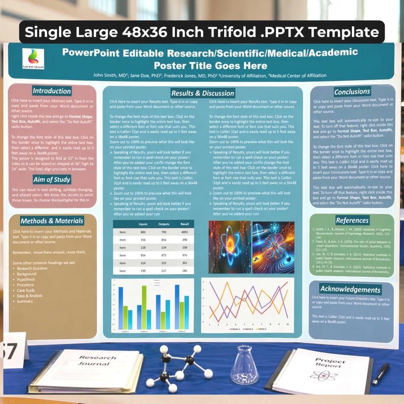 Science Fair Trifold Template - Etsy