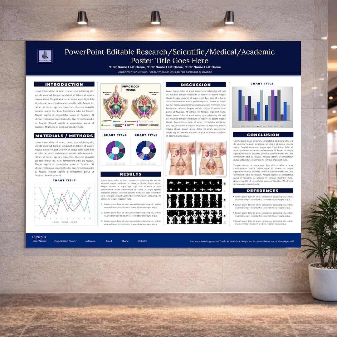 48x36 Research Poster Template Editable Powerpoint | Scientific Medical ...