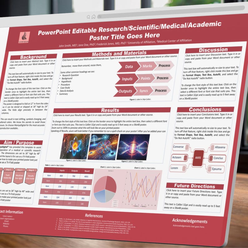 Academic Research Poster Template A0 | Editable Powerpoint Scientific ...