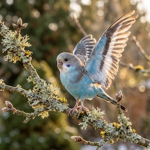 Real Taxidermy Blue Parakeet -  Ethically Sourced | Spread or Closed Wings | Oddities Vulture Culture