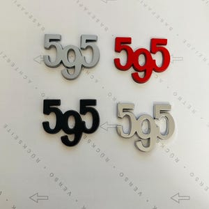 595 Abarth metal logo emblem badge 4.8cm x 4cm sticker
