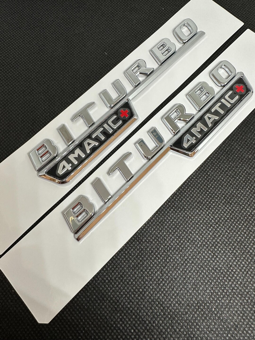 2 Biturbo 4matic+ Logo 140mm Emblem Badge Sticker Chrome Class - Etsy