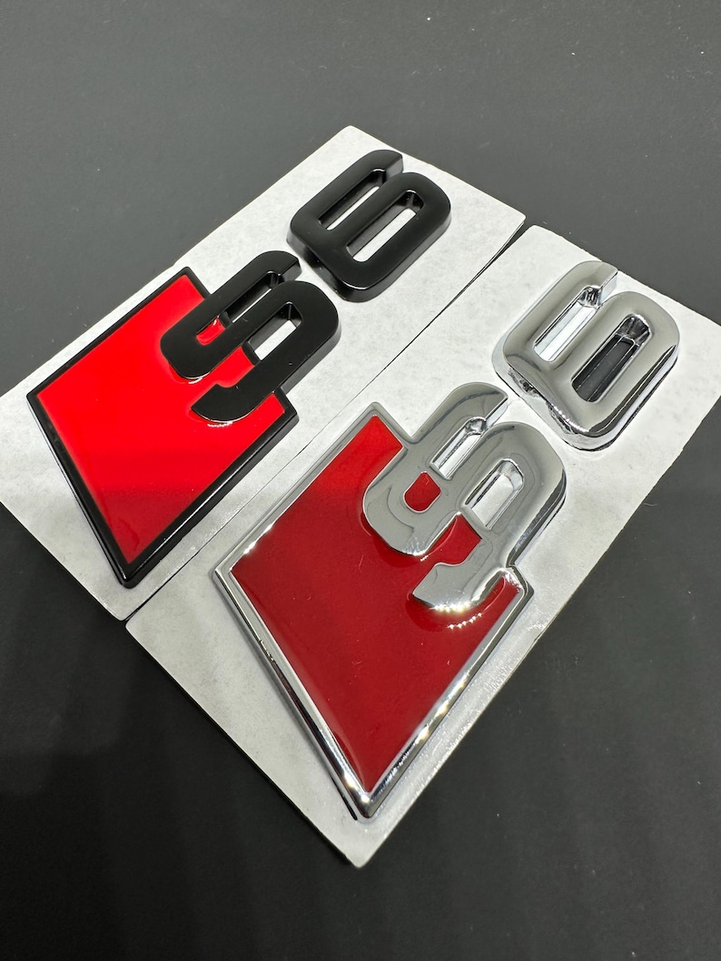S6 Logo Emblem Sticker Rear Badge Metal Trunk Decals Chrome or Matte ...