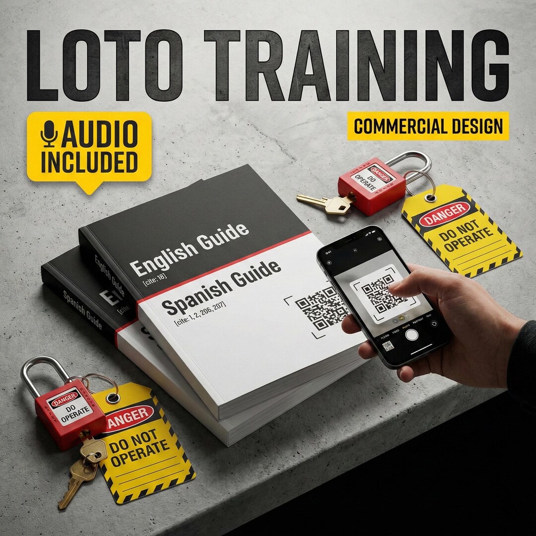 Bilingual LOTO Lockout Tagout Training Guide (english + Spanish) | OSHA ...