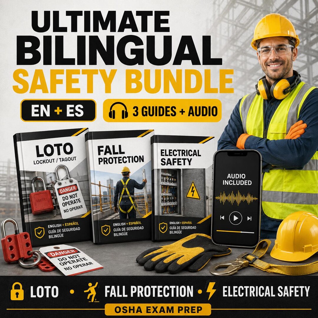 Safety Training PDF Bundle | Bilingual English Spanish OSHA Safety Kit ...