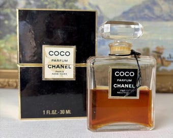 Vintage Chanel Coco Parfum Extrait 1 oz (30 ml) 1980s With Box