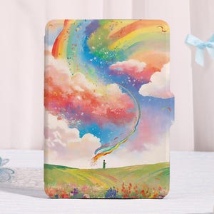 Rainbow Art Kindle Hülle, Kindle 6 / 6,8 / 7 Zoll Hülle, trendige Kindle Kobo Paperwhite Hülle, Kindle Paperwhite 12/11 Hülle, Geschenk für Bücherwürmer