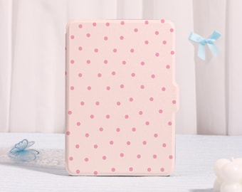Pink Polka Dots Kindle Case, Kindle 6/6.8/7" Case, Trendy Kindle Kobo Paperwhite Case, Kindle Paperwhite 12th/11th Case, Gift For Bookworms