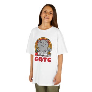 Gifted And Talented Education Cat Reading Kids Tee | GATE School Shirt