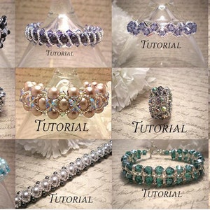 DIY Bundle of 12 PDF Tutorials: Right Angle Weave Bracelets and Rings, Save 30%, Instant Download image 1