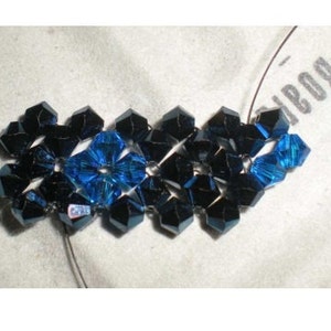 Tutorial PDF Right Angle Weave Swarovski Crystal Diamond Banded Bracelet, Instant Download image 4