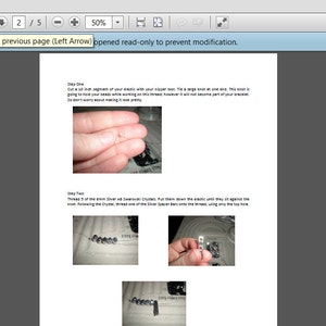 Tutorial PDF Swarovski Crystal Two Toned Sterling Silver Cuff Bangle Bracelet, Instant Download image 5